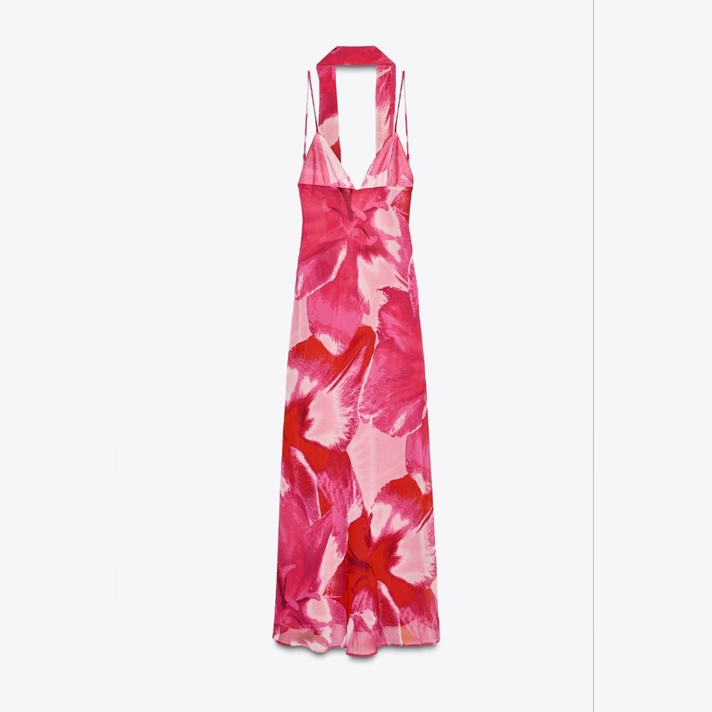 ❌️SOLD❌️FOULARD PRINT LONG DRESS SIZE XS - Picture 7 of 13